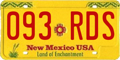 NM license plate 093RDS