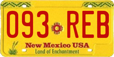 NM license plate 093REB