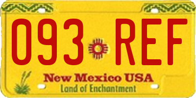 NM license plate 093REF