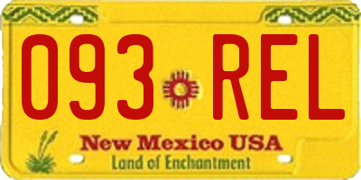 NM license plate 093REL