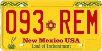 NM license plate 093REM