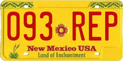 NM license plate 093REP