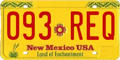 NM license plate 093REQ