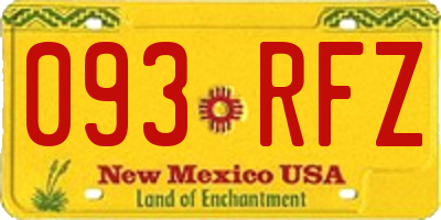 NM license plate 093RFZ