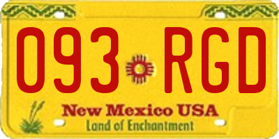 NM license plate 093RGD