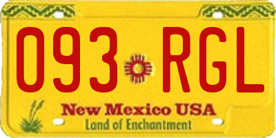 NM license plate 093RGL