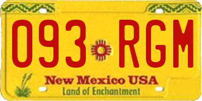 NM license plate 093RGM