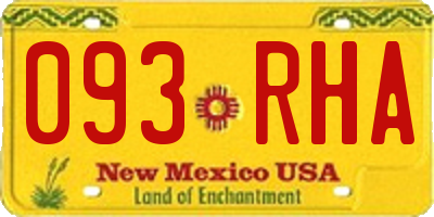 NM license plate 093RHA