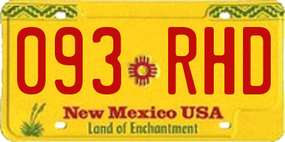 NM license plate 093RHD