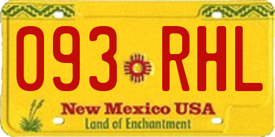 NM license plate 093RHL