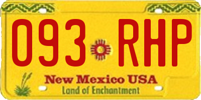 NM license plate 093RHP