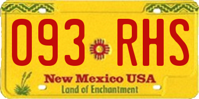 NM license plate 093RHS