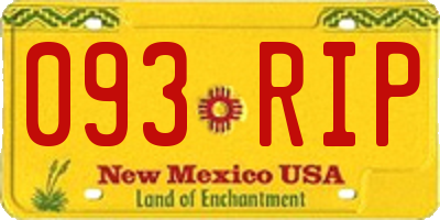 NM license plate 093RIP