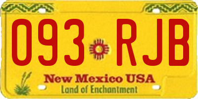 NM license plate 093RJB
