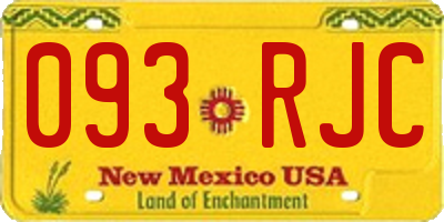 NM license plate 093RJC