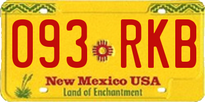 NM license plate 093RKB