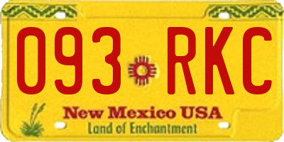 NM license plate 093RKC