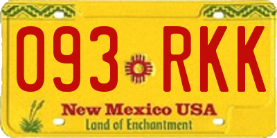NM license plate 093RKK