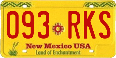 NM license plate 093RKS