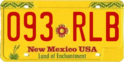 NM license plate 093RLB