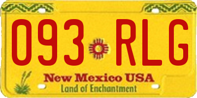 NM license plate 093RLG
