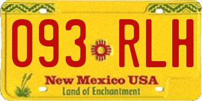 NM license plate 093RLH