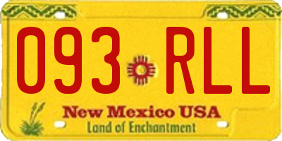 NM license plate 093RLL