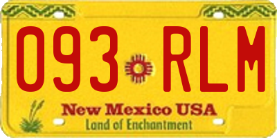 NM license plate 093RLM