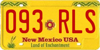 NM license plate 093RLS