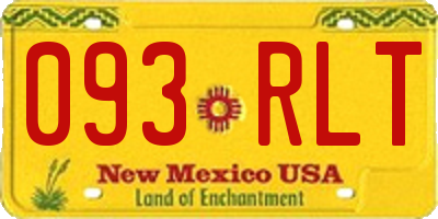 NM license plate 093RLT