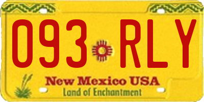 NM license plate 093RLY