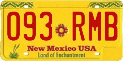 NM license plate 093RMB