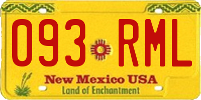 NM license plate 093RML