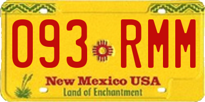 NM license plate 093RMM