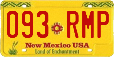 NM license plate 093RMP