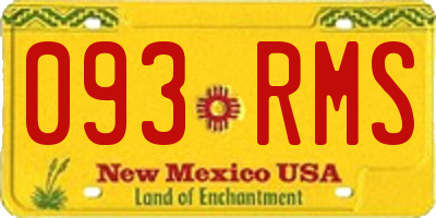 NM license plate 093RMS