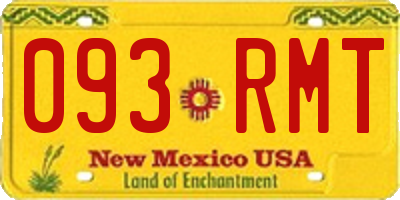 NM license plate 093RMT
