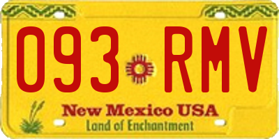 NM license plate 093RMV