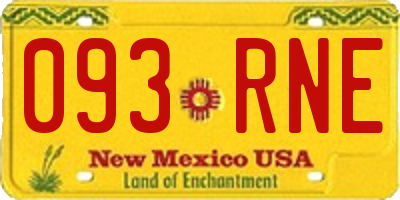NM license plate 093RNE
