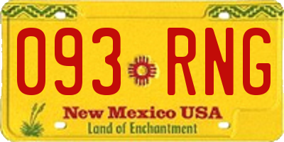 NM license plate 093RNG