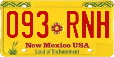 NM license plate 093RNH