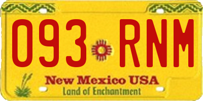 NM license plate 093RNM