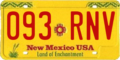 NM license plate 093RNV