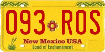 NM license plate 093ROS