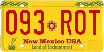NM license plate 093ROT