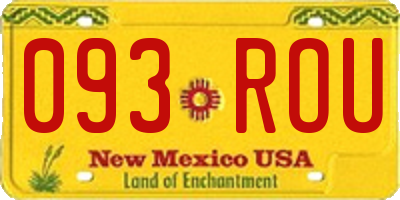 NM license plate 093ROU