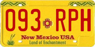 NM license plate 093RPH