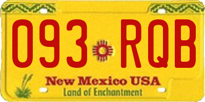 NM license plate 093RQB