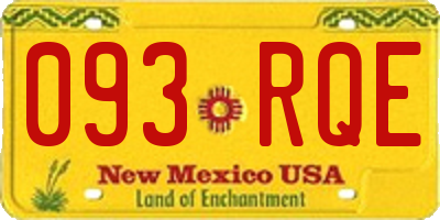 NM license plate 093RQE