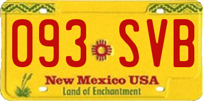 NM license plate 093SVB